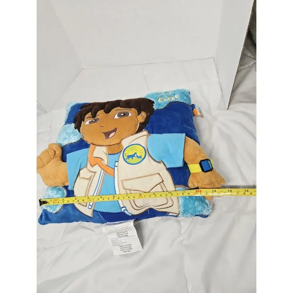 Go Diego Go! 2007 Nick Jr. Plush 3D Pillow Stuffed Dora Vtg Retired Discontinue